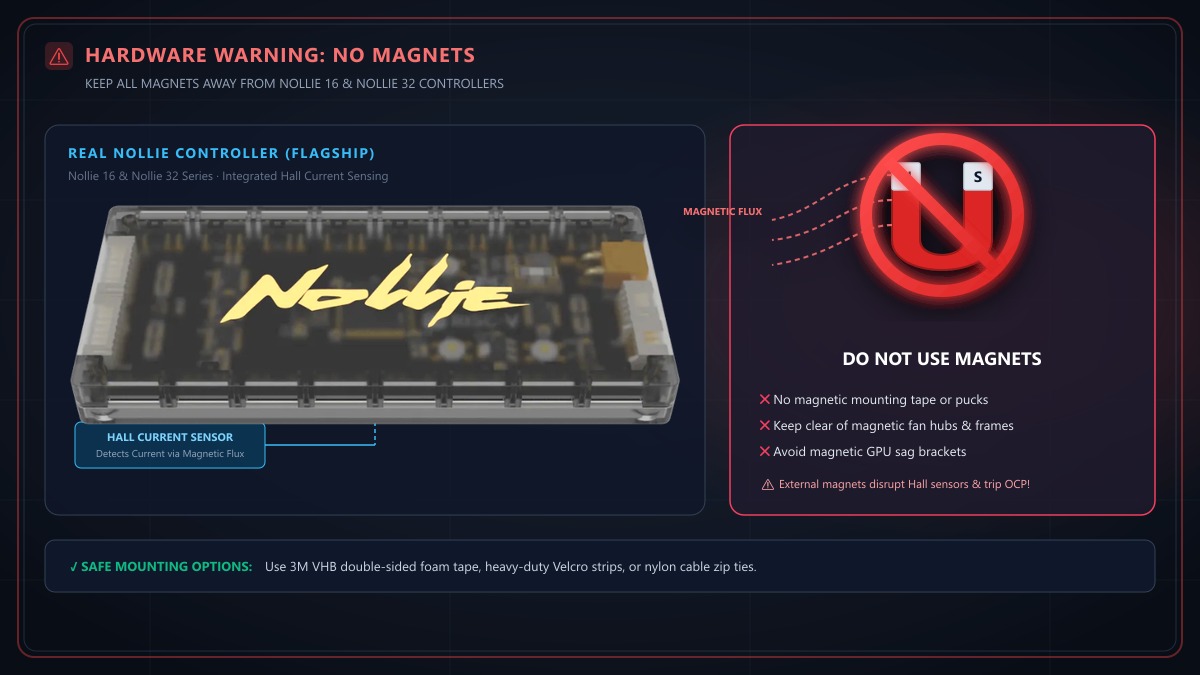 Magnets and Hall Effect Sensor Warning