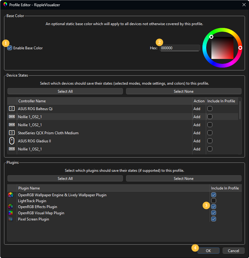 OpenRGB Save Profile