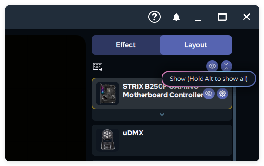 SignalRGB Unhide