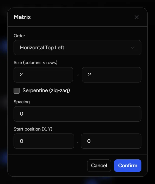 Matrix generator